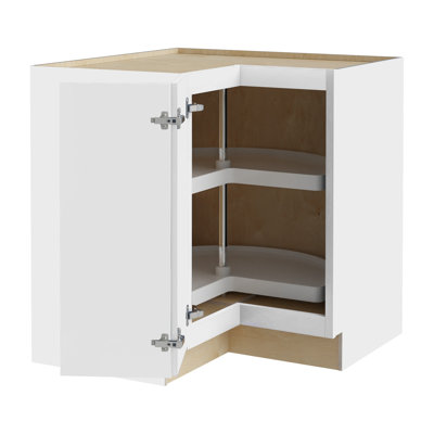 Gallery Cabinetry Gallery Now 33 W x 21 D x 34.5 H Ready-to-Assemble MDF Shaker Corner Base Cabinet in White