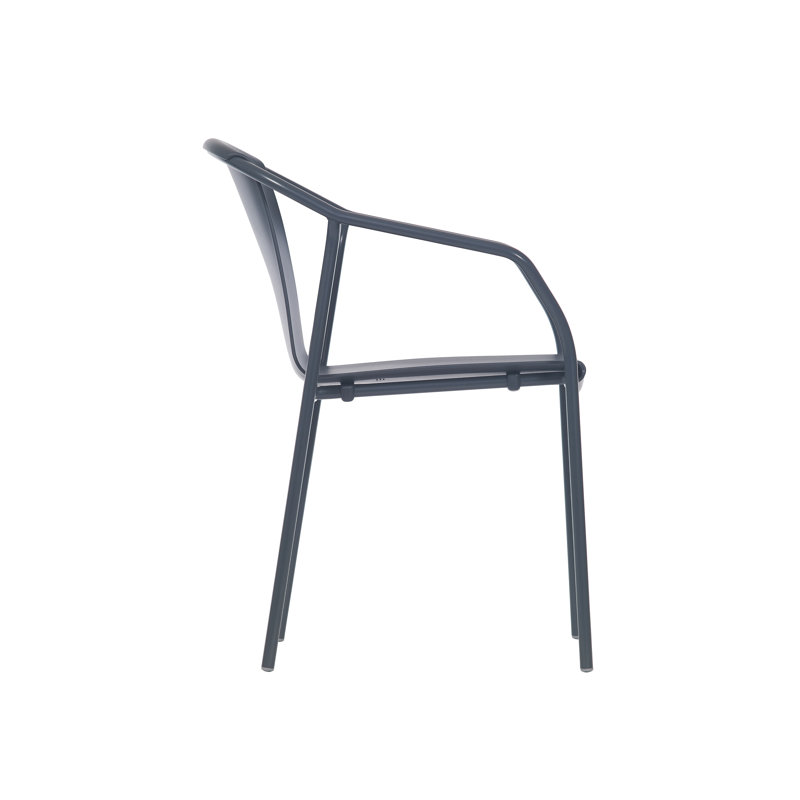 Chaise de patio empilable Aquil, Anthracite