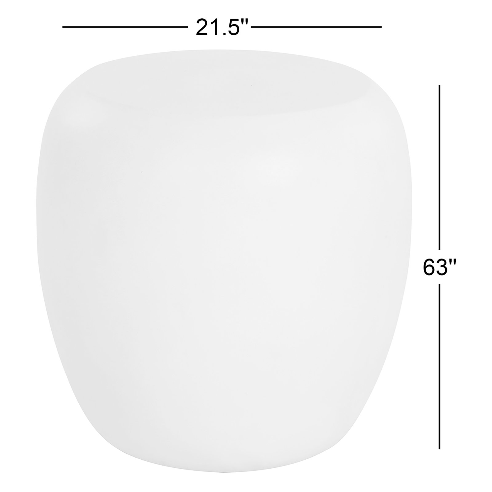 Rox End Table, White