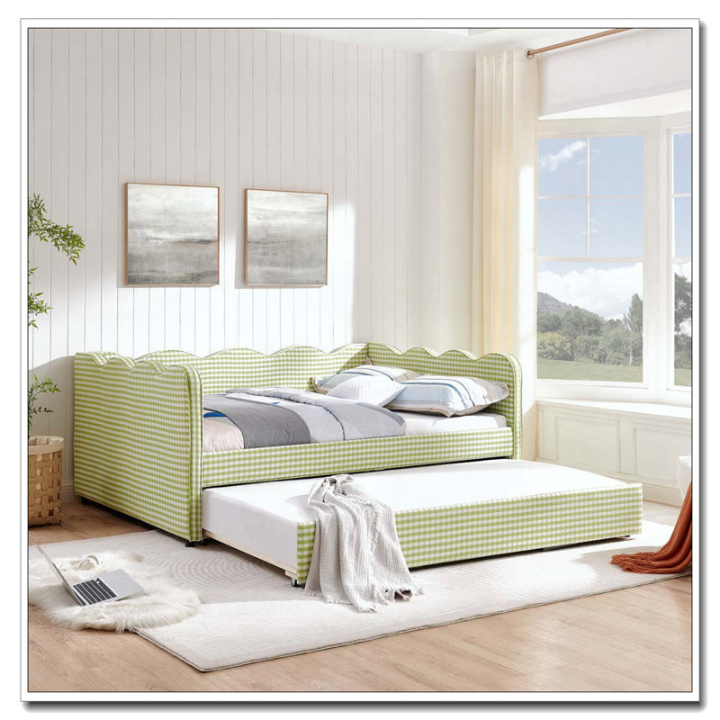 Lit de jour double, Lit gigogne simple, Vert
