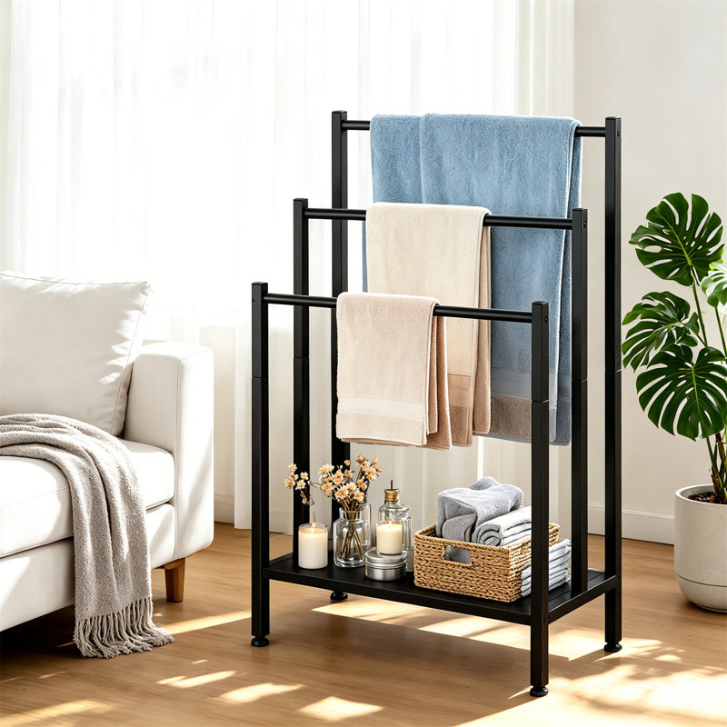 43.6 cm L Towel Rack, Black