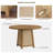 Solid Wood 47.2" Round 4-person Dining Set With Upholstered Chairs-10851457