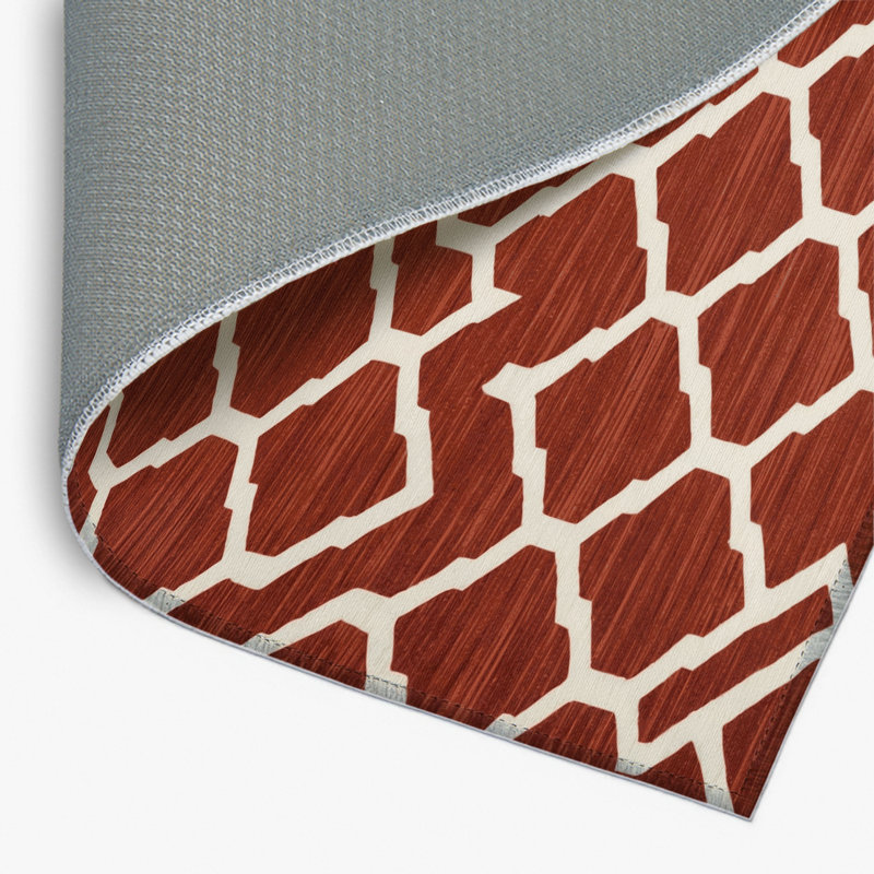 Tapis brun intérieur et extérieur Trellis, Rectangulaire 2 pi x 3 pi