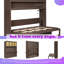 Lit escamotable UnaAlano avec armoire de rangement et bureau intégré, lit escamotable mural, ports USB intégrés et éclairage DEL, grand-694938993