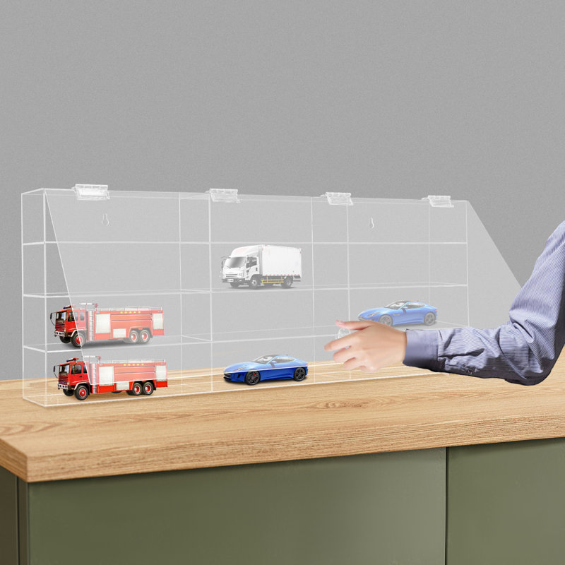 12-Compartment Acrylic Wall Display Case (29.53"D X 11.81"H X 4.33"W)