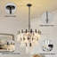 Lustre 22 feuilles à 22 niveaux en verre texturé 22 niveaux-2062773073