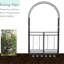 Jardin en métal avec portes doubles et dispositif de verrouillage, idéal pour une fête de mariage, portes grises 81 à 81 po, décoration idéale pour arche de fête, couleur