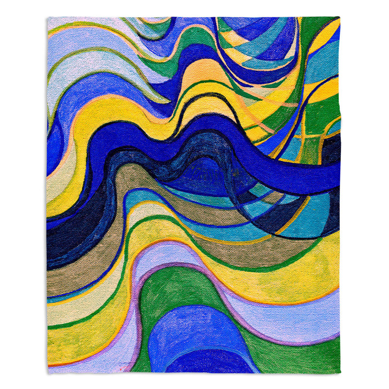 Couverture sherpa douce water series 7, l 51 po x L 60 po