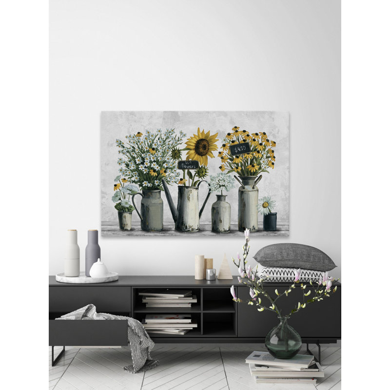 «Tin Can Flowers», reproduction sur toile tendue, H 40 po x l 60 po