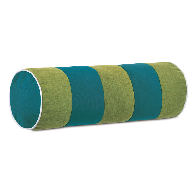 Plage Bolster Indoor/Outdoor Pillow Cover & Insert, Island Melon/Sail Admiral