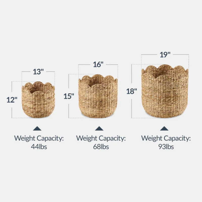 3PC Nesting Baskets, Natural