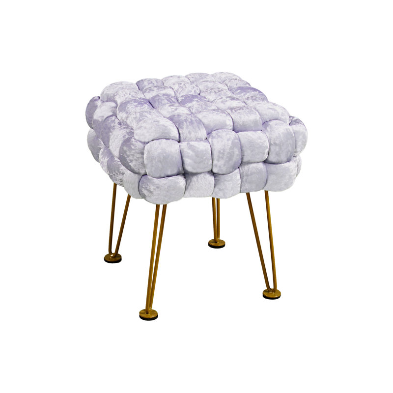 40.6cm Wide Velvet Square Standard Ottoman, Nirvana Velvet