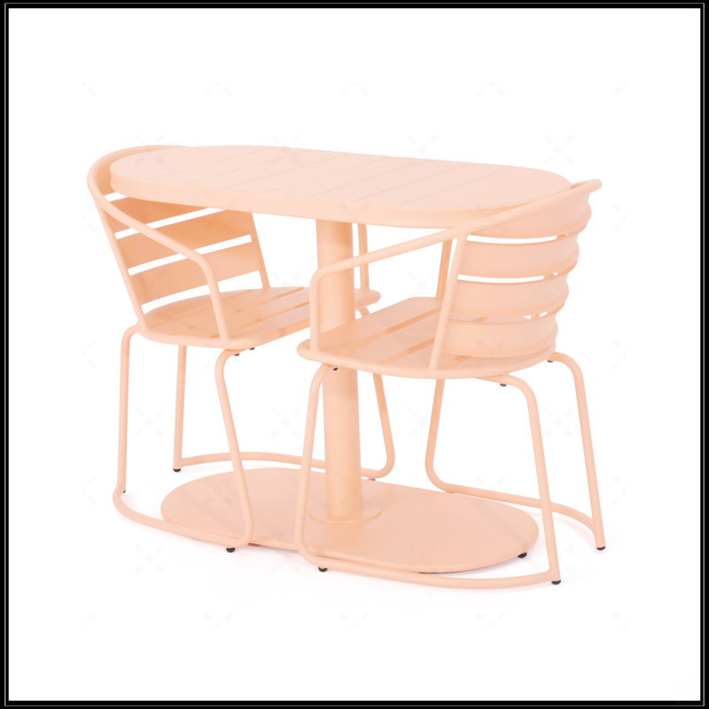 Charming Outdoor Bistro Set, Coral