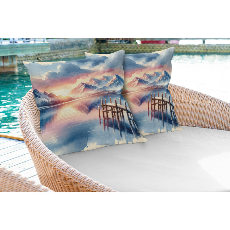 Fabric Reversible Throw Pillow, 16"H x 36"W, Rectangle