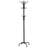 73-Inch Classic Black Metal Coat Rack with Three-Tier Hooks, Freestanding Entryway Organizer