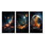 «Galaxies Planets», 3 pièces sur toile-1179784908-1179784909