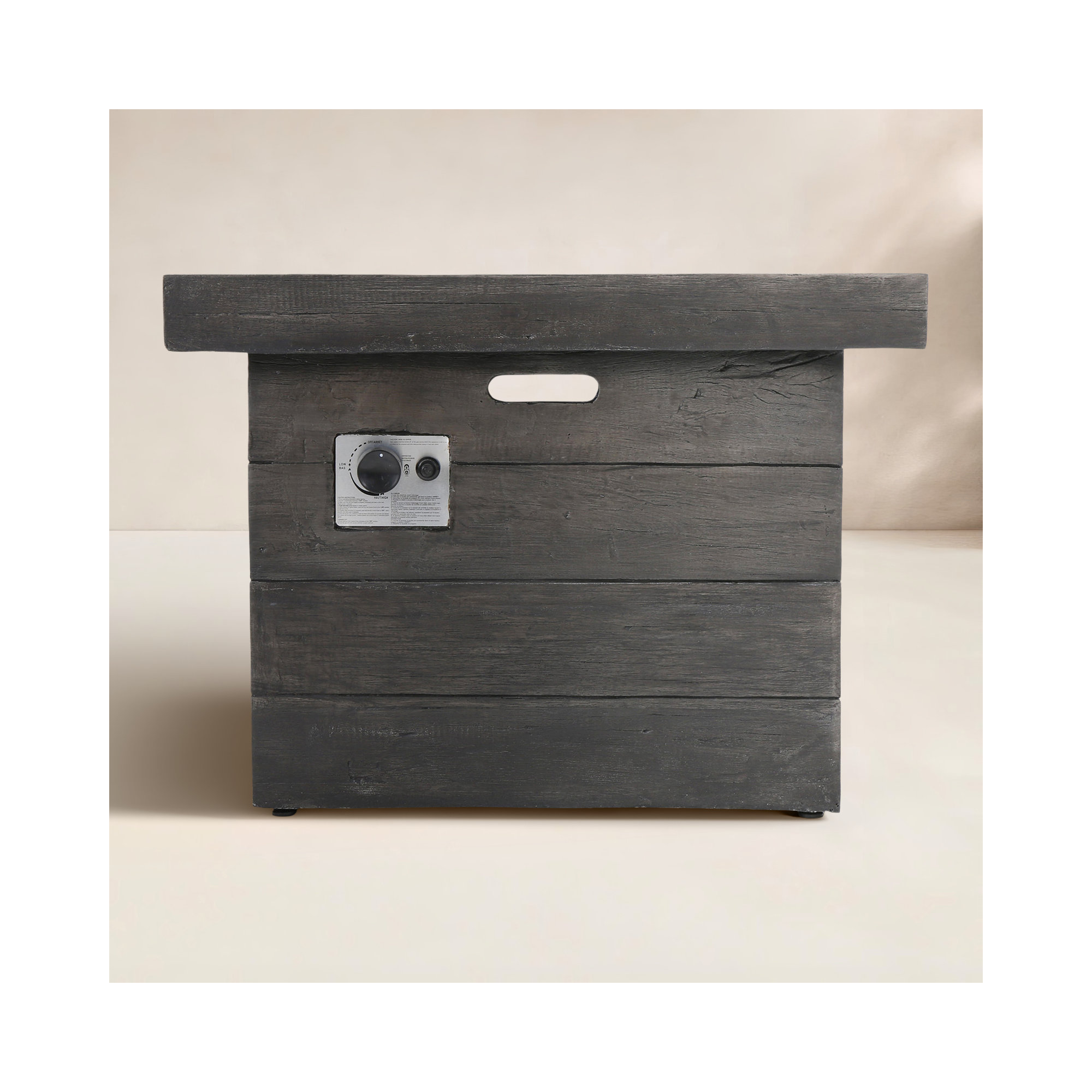 Rosia Square Fire Pit Table, Gray