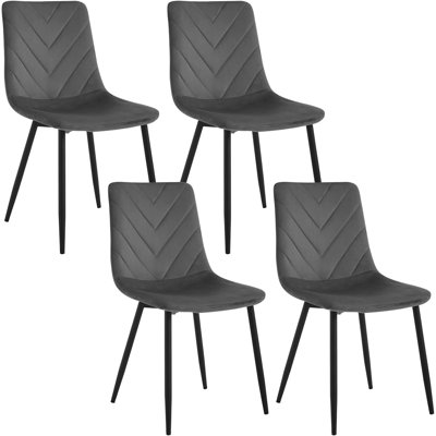 Amalia 43.5cm H Velvet Upholstered Full Back Side Chair
