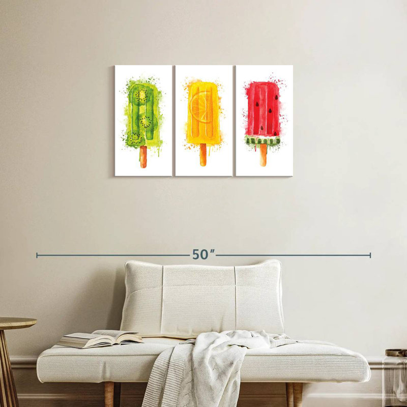 Yarlin Fruity Popsicles Splatter, 20" H x 33" W
