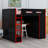 Wood Loft Bed With Desk,Wardrobe,Ample Storage Space,And RGB LED Light-1249196822