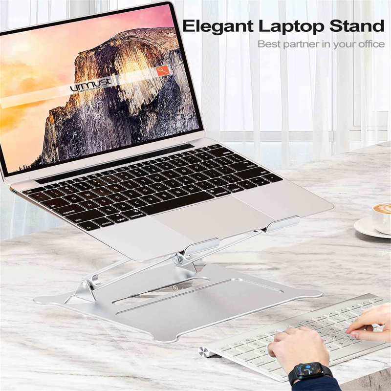 Metal Monitor Stand, Silver