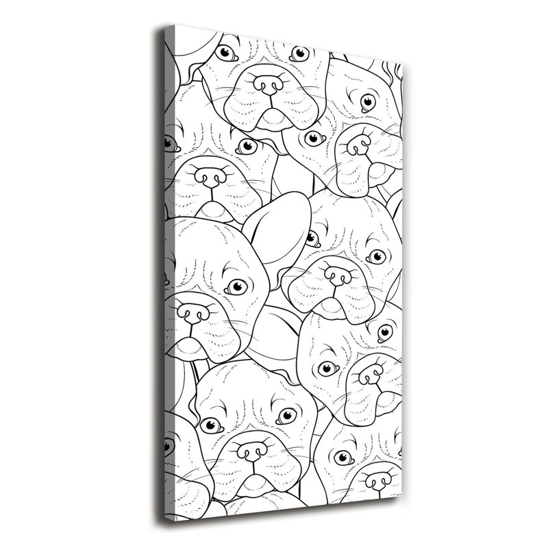 Buckhead French Bulldogs - Wrapped Canvas Print