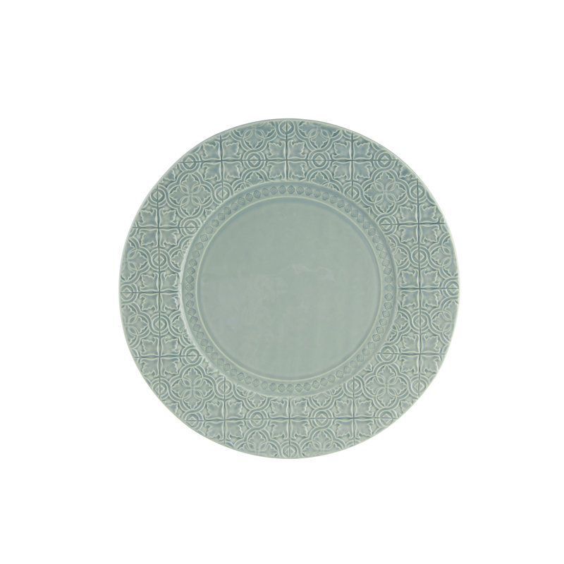 Rua Nova Earthenware Charger, Morning Blue