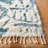 Duena Hand Knotted Wool/Viscose Abstract Rug in Ivory/Blue-734989877