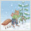 «Festive Friends III» par Leslie Trimbach, reproduction d'art sur toile encadrée