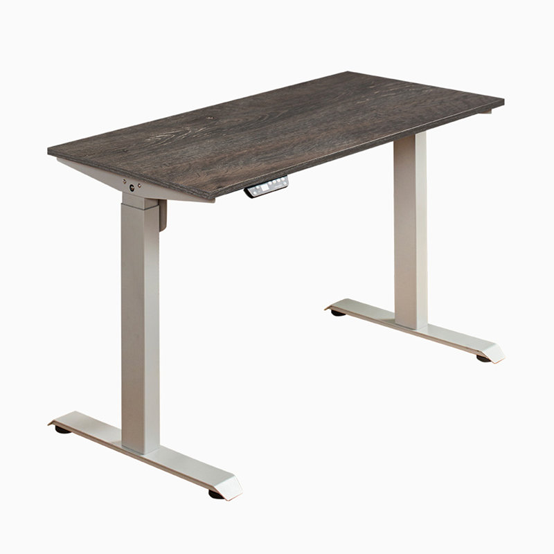 Adjustable Solid Wood Standing Desk, Grey