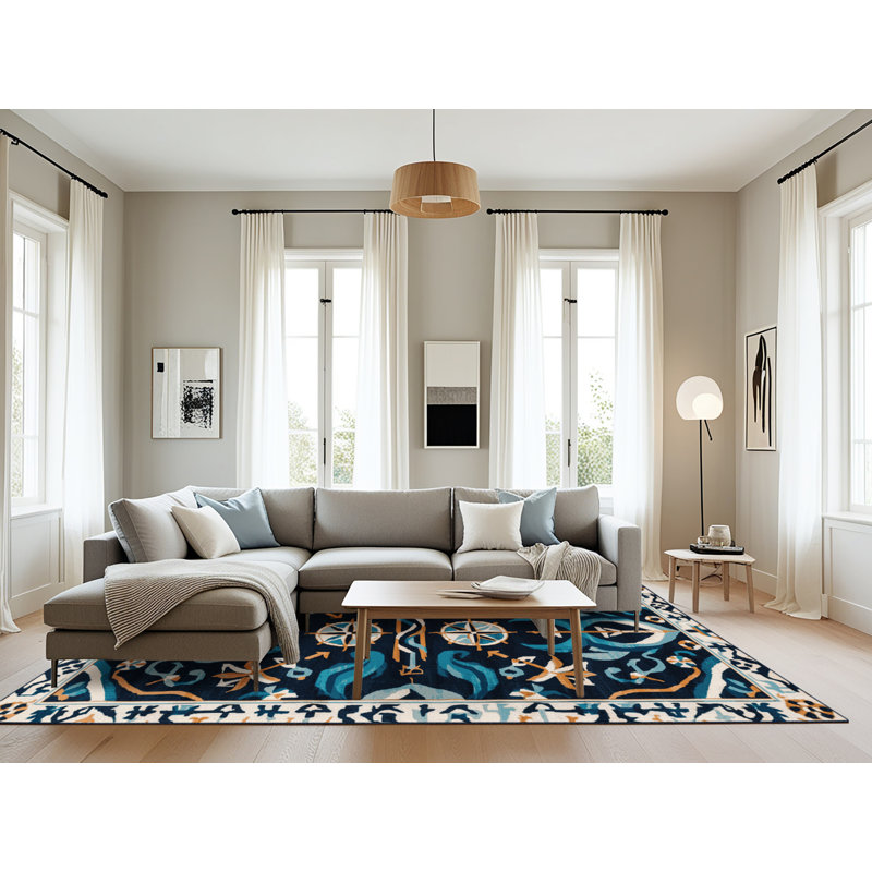 Tapis turc gris lavable à la machine, Rectangle 6 pi x 9 pi