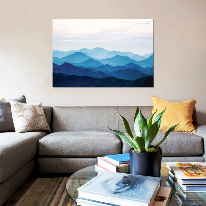 Blue Mountains by PhotoINC Studio - Print on Canvas, 101.6 cm H x 66.04 cm W, Black Framed