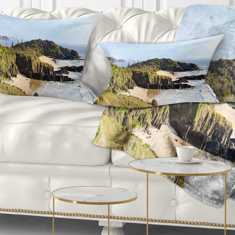 Coussin lombaire à imprimé de paysage