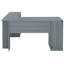Bureau fonctionnel en L avec rangement, gris