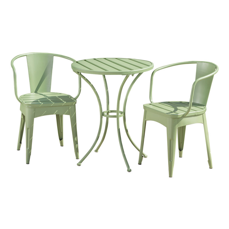 ENSEMBLE MÉTAL 3 PCS COLMAR, Vert