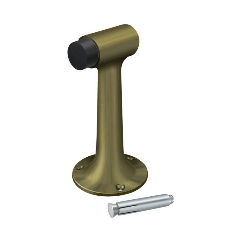 Door Stop, Antique Brass
