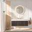 Meuble-lavabo et lavabo Modern Espresso, plateau en marbre de Carrare