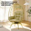 Fauteuils de patio pivotants, fauteuil en rotin en acier, patio moderne