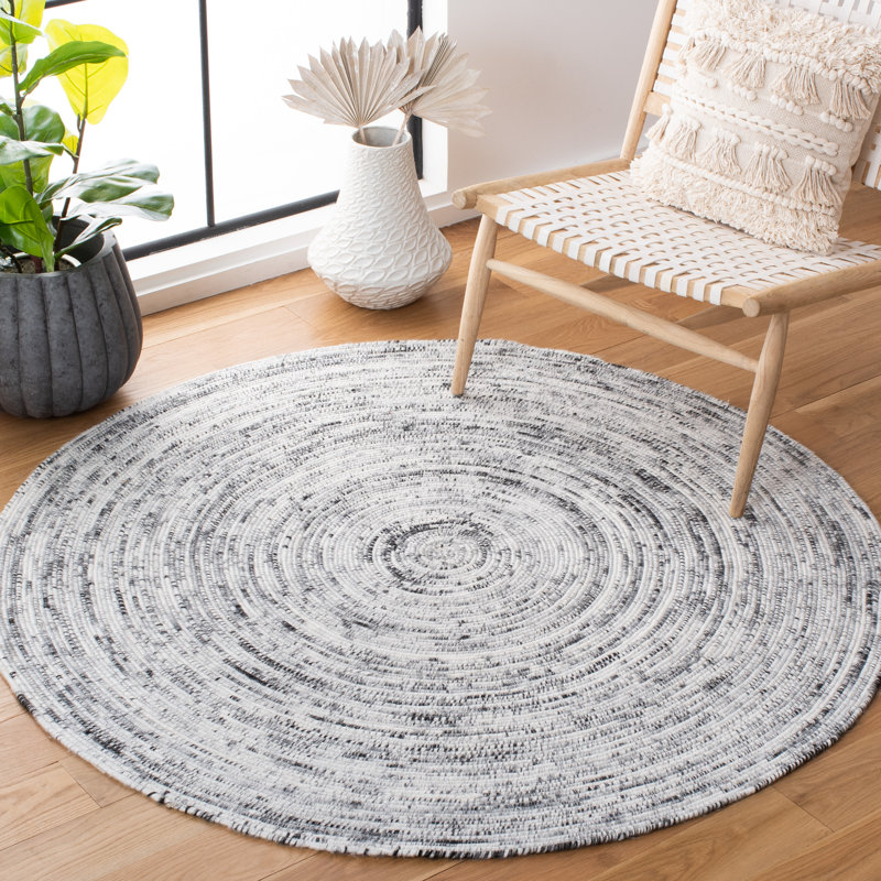 Tapis performance fait à la main Andrevil, Rond 5 pi