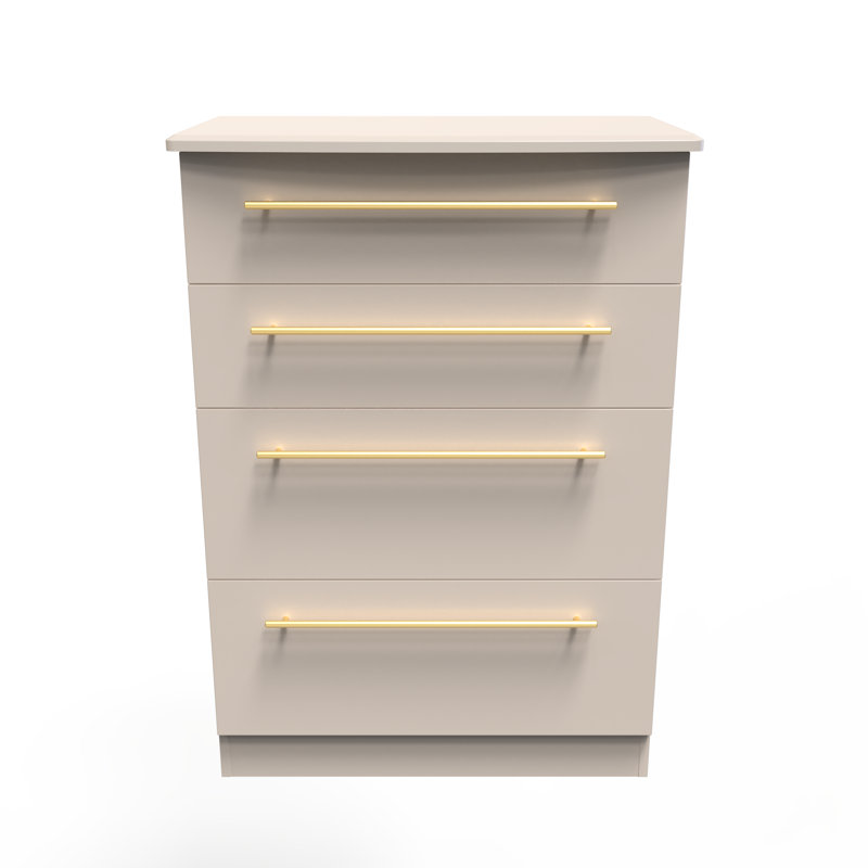 Fully Assembled Madeenah 4 - Drawer Chest of Drawers, Kashmir Matt