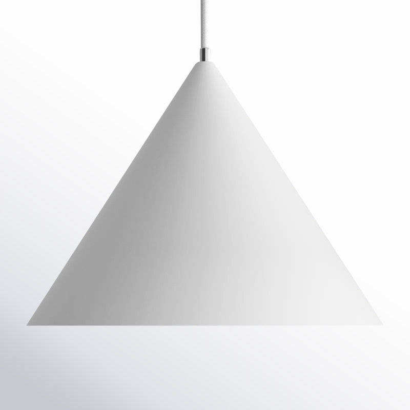 Johnston 1 - Light LED Single Pendant, Matte White, 9.5" H x 12.5" W x 12.5" D