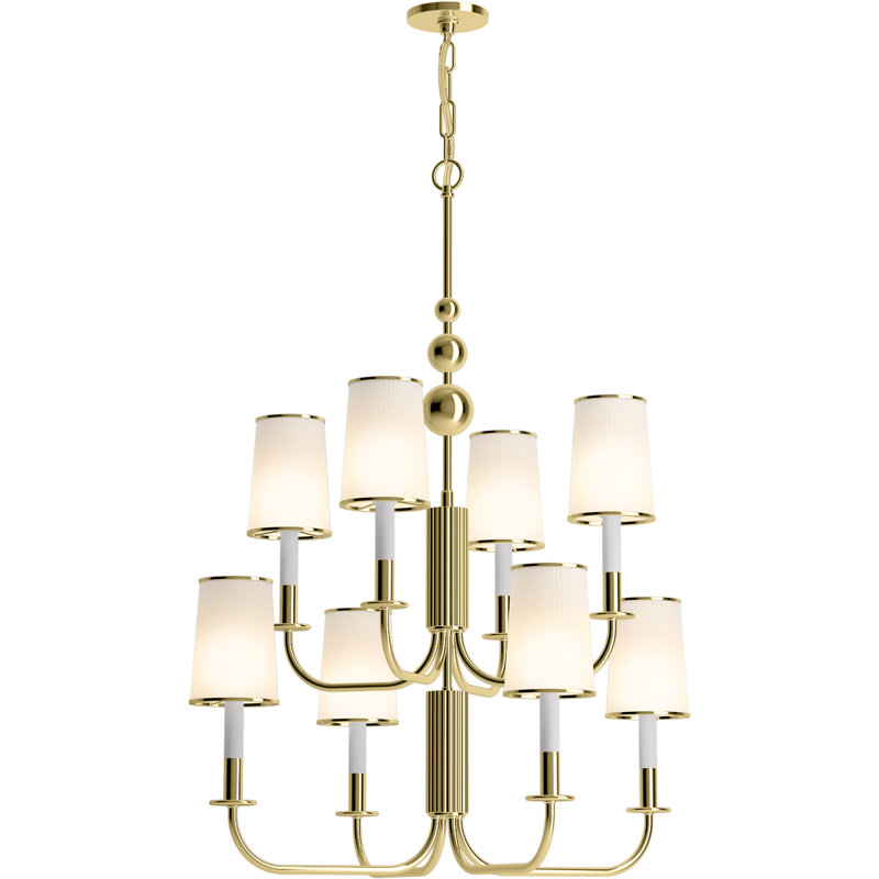 Tresdoux™ Eight-Light Chandelier, Polished Brass