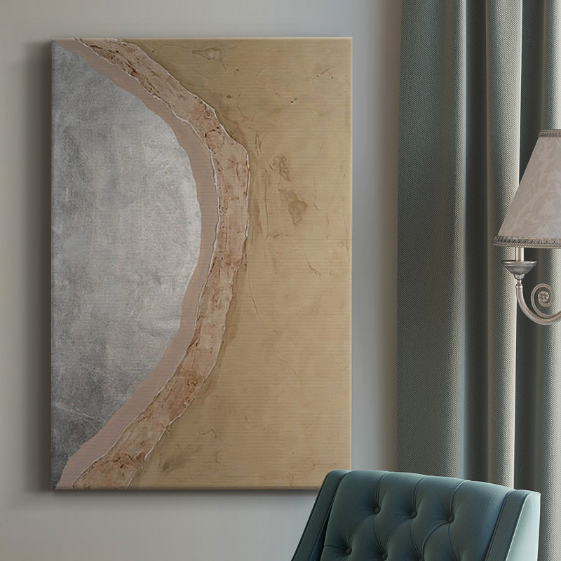 «Silver Lake I», toile tendue avec châssis de qualité supérieure - prête à être accrochée, H 18 po x l 12 po x P 1 po