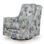 Fauteuil oscillant pivotant Dusty, détails floraux, polyester multicolore