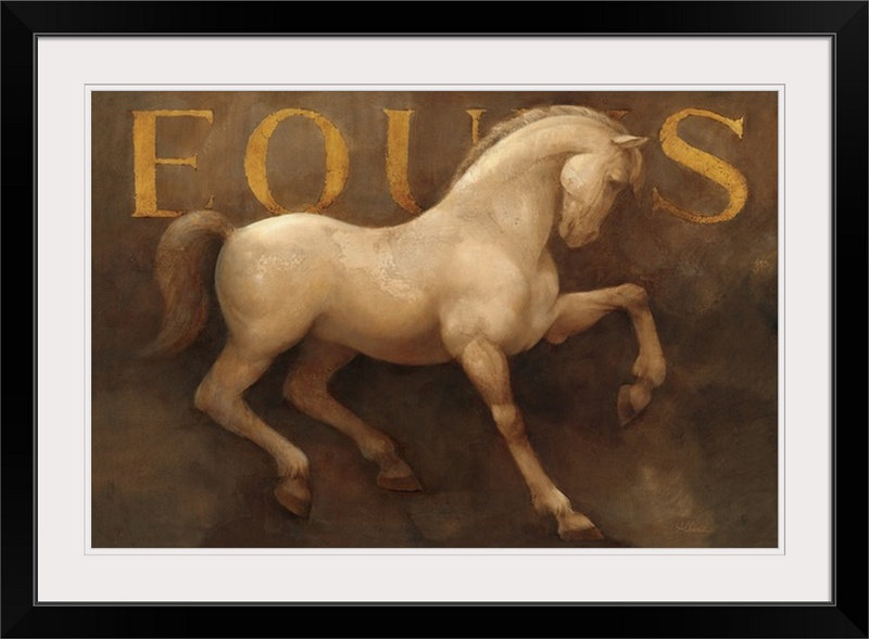 Cosmo Equus, Albena Hristova, impression, H 32 po x l 44 po x P 1 po, Cadre noir