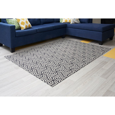 Tapis noir / blanc Caltlin