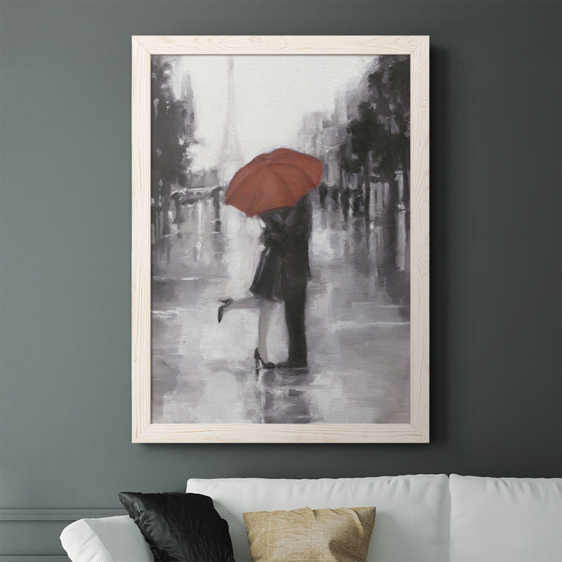 Mackinlay Caught In The Rain, reproduction d'art sur toile, Blanc, H 37,5 po x l 27,5 po x P 1 po