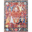 Hand Knotted Wool Area Rug in Red And Charcoal-1559239423