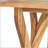 Outdoor Rectangular Solid Wood Dining Table with Teak Finish and Slatted Acacia Top