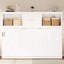 Lit simple, lit, blanc, système de chargement, tiroir, rangement, bois de pin, structure, aspect rustique,-1262841183